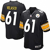 Nike Men & Women & Youth Steelers #61 Velasco Black Team Color Game Jersey,baseball caps,new era cap wholesale,wholesale hats
